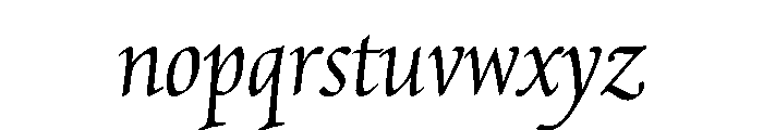 Quatern Book Chancery Italic Font LOWERCASE