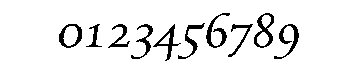 Quatern Book Italic Font OTHER CHARS