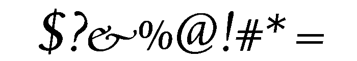 Quatern Book Italic Font OTHER CHARS