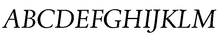 Quatern Book Italic Font UPPERCASE