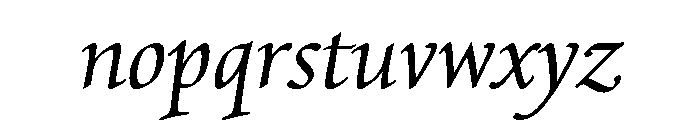 Quatern Book Italic Font LOWERCASE