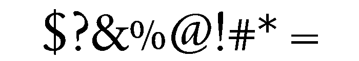 Quatern Book Font OTHER CHARS