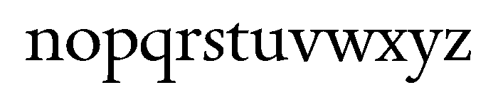 Quatern Book Font LOWERCASE