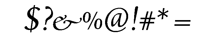 Quatern Medium Italic Font OTHER CHARS