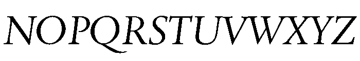 Quatern Medium Italic Font UPPERCASE