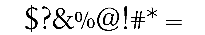 Quatern Medium Font OTHER CHARS
