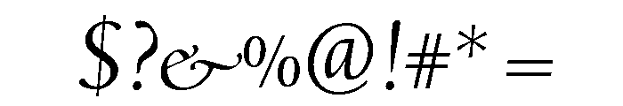 Quatern Regular Italic Font OTHER CHARS