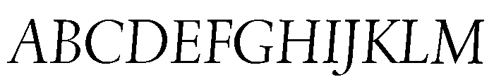 Quatern Regular Italic Font UPPERCASE
