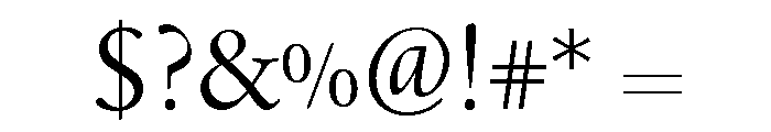 Quatern Regular Font OTHER CHARS