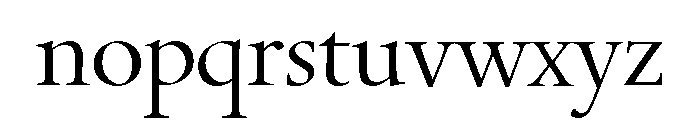 Quatern Regular Font LOWERCASE