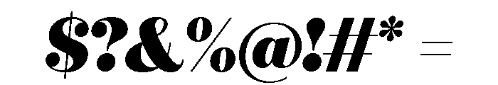 Quiche Display Black Italic Font OTHER CHARS