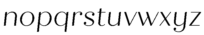 Quiche Display Light Italic Font LOWERCASE