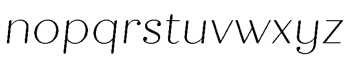 Quiche Display Thin Italic Font LOWERCASE