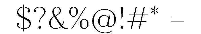 Quiche Display Thin Font OTHER CHARS