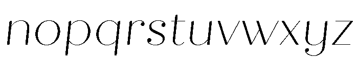 Quiche Fine Thin Italic Font LOWERCASE