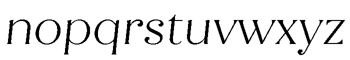 Quiche Flare Light Italic Font LOWERCASE