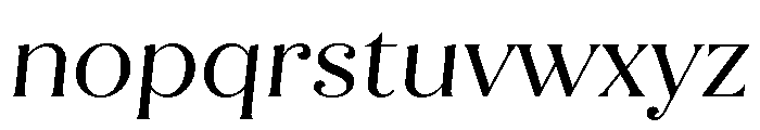 Quiche Flare Regular Italic Font LOWERCASE