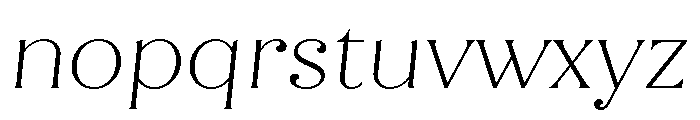 Quiche Flare Thin Italic Font LOWERCASE