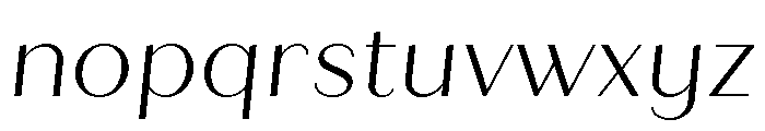 Quiche Sans Light Italic Font LOWERCASE