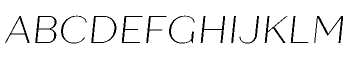 Quiche Sans Thin Italic Font UPPERCASE