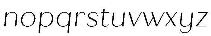 Quiche Sans Thin Italic Font LOWERCASE