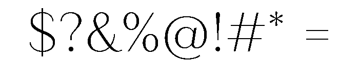 Quiche Sans Thin Font OTHER CHARS