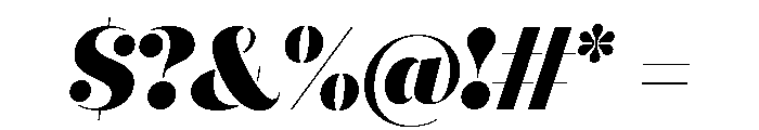 Quiche Stencil Black Italic Font OTHER CHARS