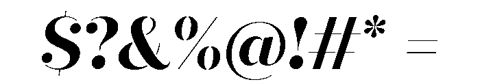 Quiche Stencil Bold Italic Font OTHER CHARS