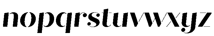 Quiche Stencil Bold Italic Font LOWERCASE