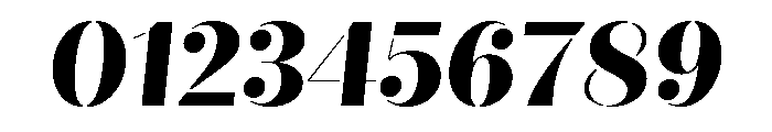 Quiche Stencil Extra Bold Italic Font OTHER CHARS