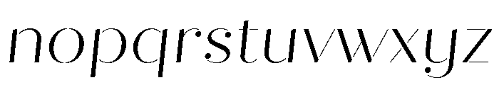 Quiche Stencil Light Italic Font LOWERCASE