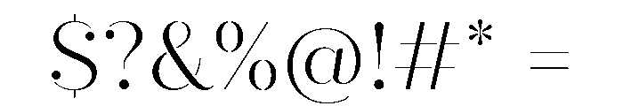 Quiche Stencil Light Font OTHER CHARS