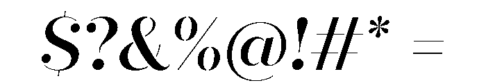 Quiche Stencil Medium Italic Font OTHER CHARS