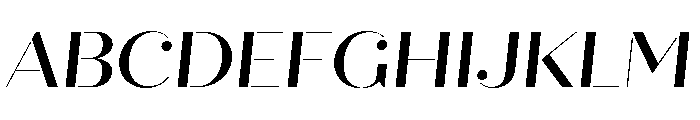 Quiche Stencil Medium Italic Font UPPERCASE