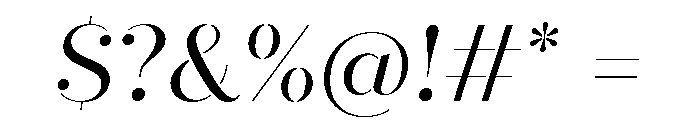 Quiche Stencil Regular Italic Font OTHER CHARS
