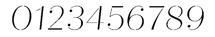 Quiche Stencil Thin Italic Font OTHER CHARS