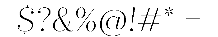 Quiche Stencil Thin Italic Font OTHER CHARS