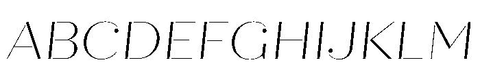 Quiche Stencil Thin Italic Font UPPERCASE