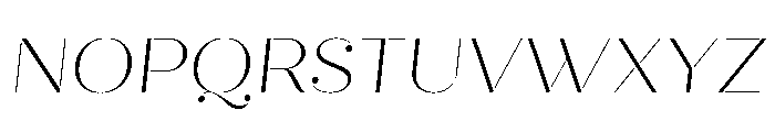 Quiche Stencil Thin Italic Font UPPERCASE