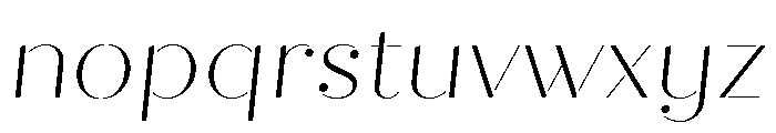 Quiche Stencil Thin Italic Font LOWERCASE