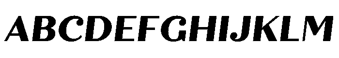 Quiche Text Extra Bold Italic Font UPPERCASE