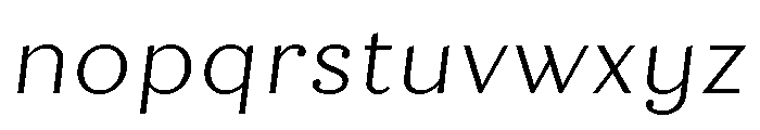 Quiche Text Light Italic Font LOWERCASE