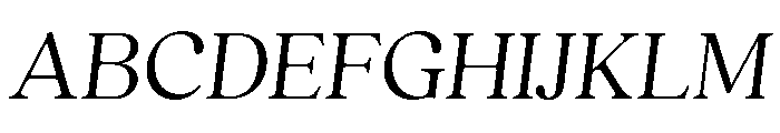 Quincy Light Italic Font UPPERCASE