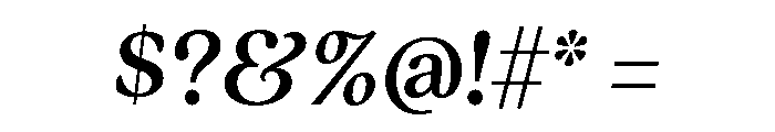 Quincy Medium Italic Font OTHER CHARS