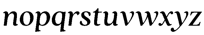 Quincy Medium Italic Font LOWERCASE