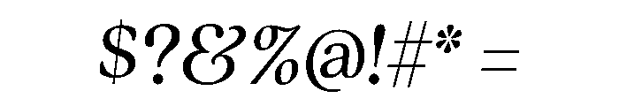 Quincy Regular Italic Font OTHER CHARS