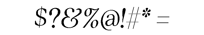 Quincy Thin Italic Font OTHER CHARS