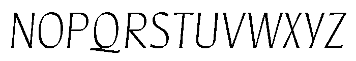 Quiverleaf Demi Bold Italic Font UPPERCASE