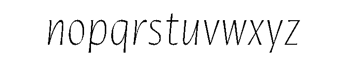 Quiverleaf Light Italic Font LOWERCASE