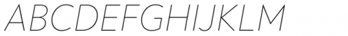 R-Flex Thin Italic Font UPPERCASE